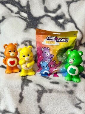 Care Bears (2025) Pocket Stars 4” Mini Squishy Figurines/ 4 Piece Lot/NWOT/EUC